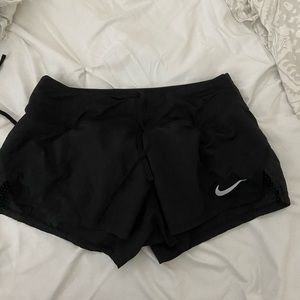 black nike running shorts